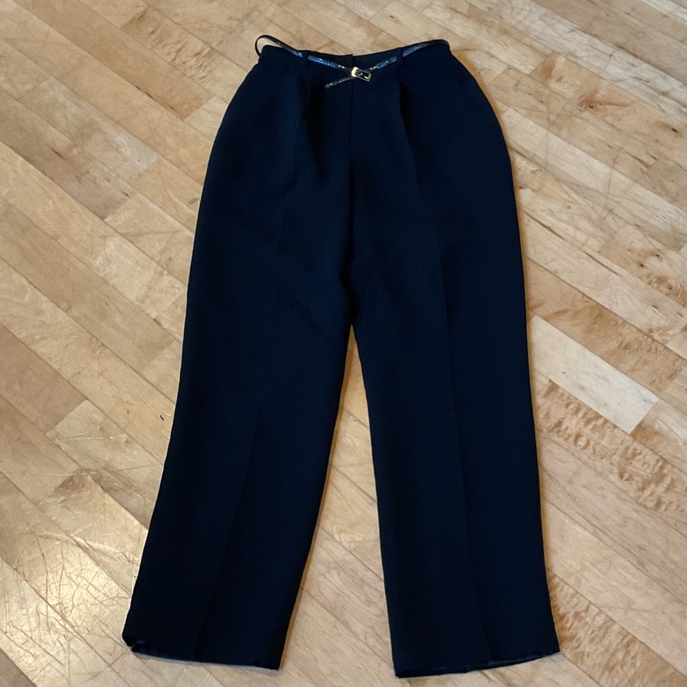 Women’s Black Slack Pants With Belt